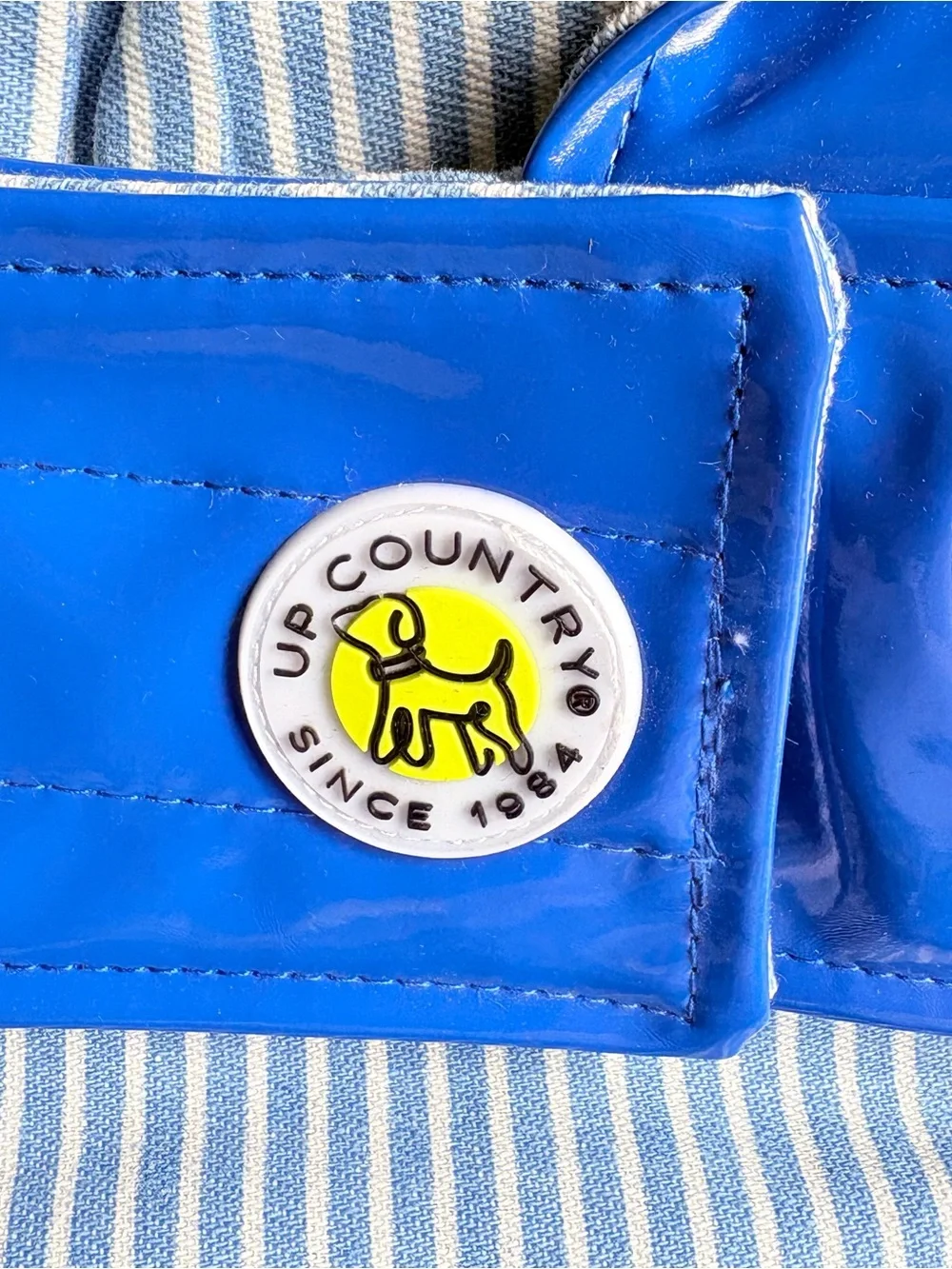 New Up Country Mark & Graham dog rain slicker coat blue raincoat small breed NWT